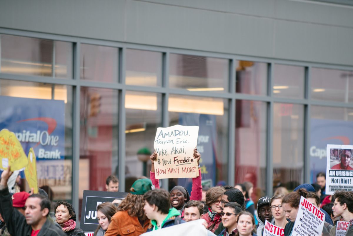 marchers at may day nyc 2015