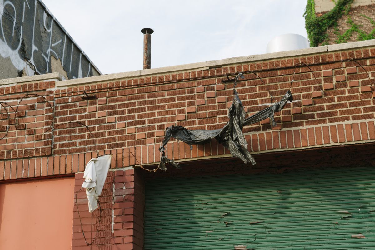 Polo shirt on barbed wire