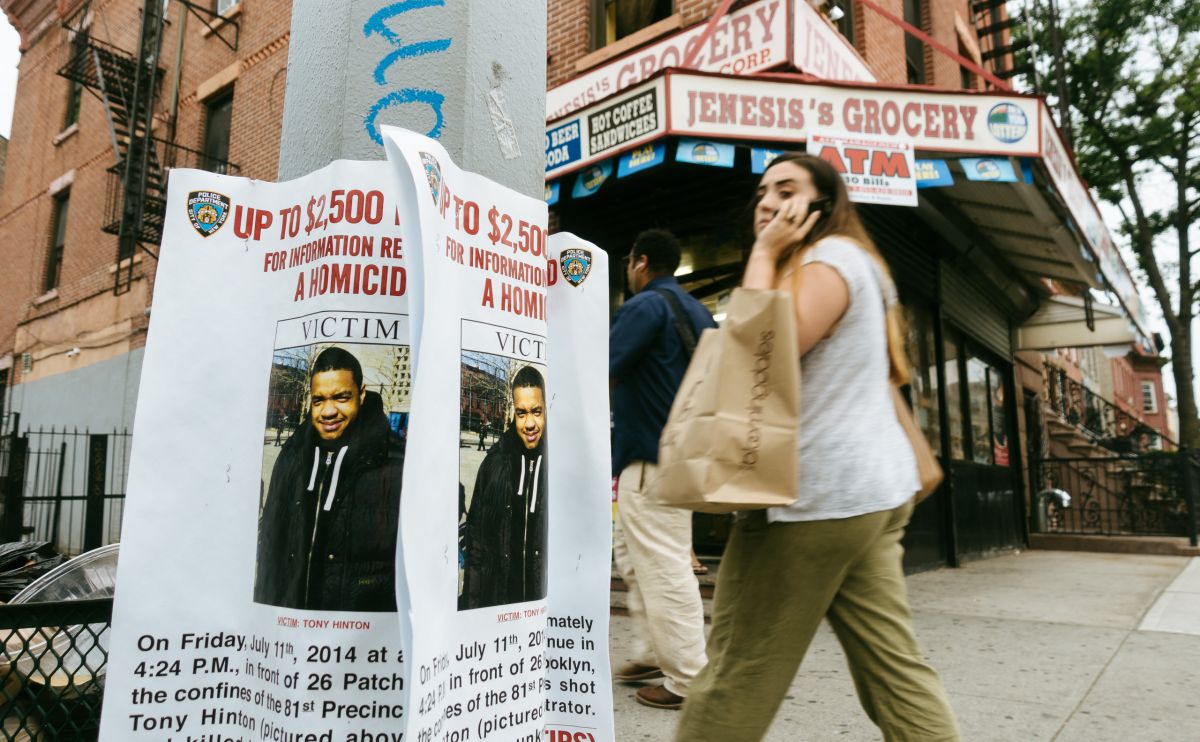 Reward Sign for information on Tony Hinton's murder