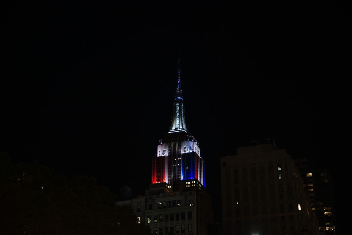 Symbolic lighting on the Empire State Building