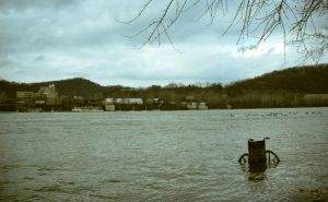 Wheelchair in the Allegheny River
