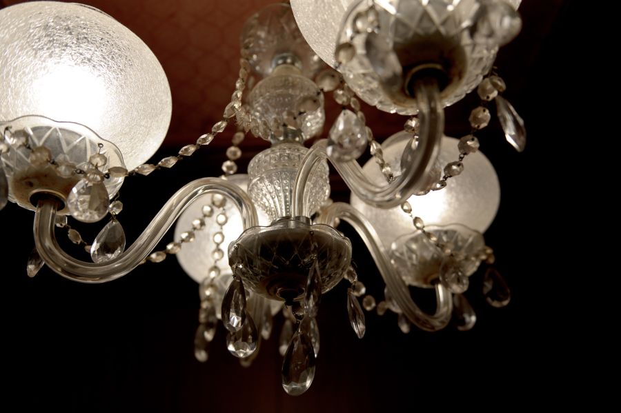 lamp suspended from ceiling