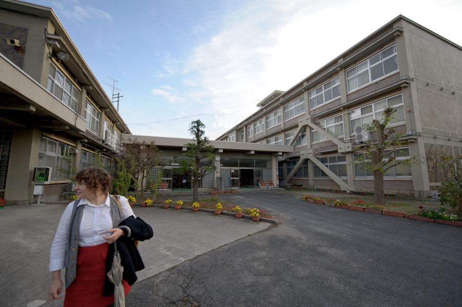 facilities at a middle school in nawa, yonago, japan