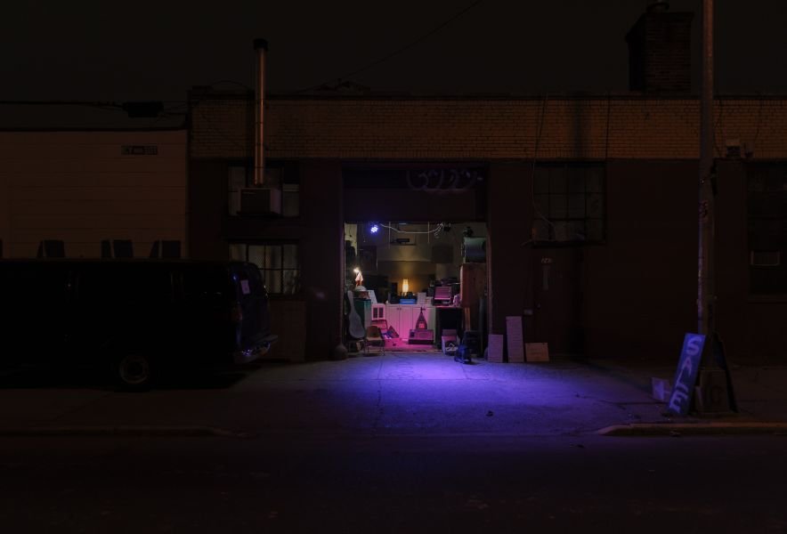 Purple Disco Light on North 11th St