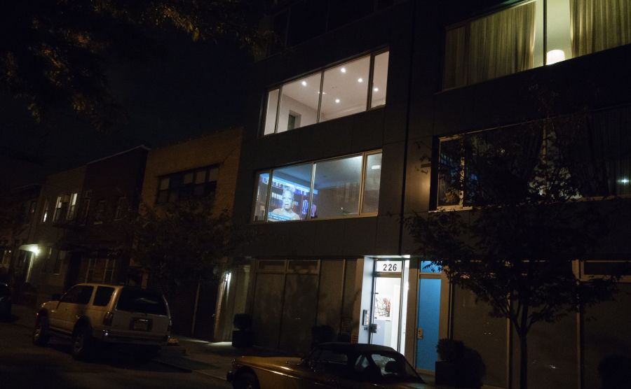 projection msnbc wall apartment