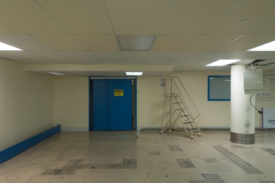 ladder in front of doorway