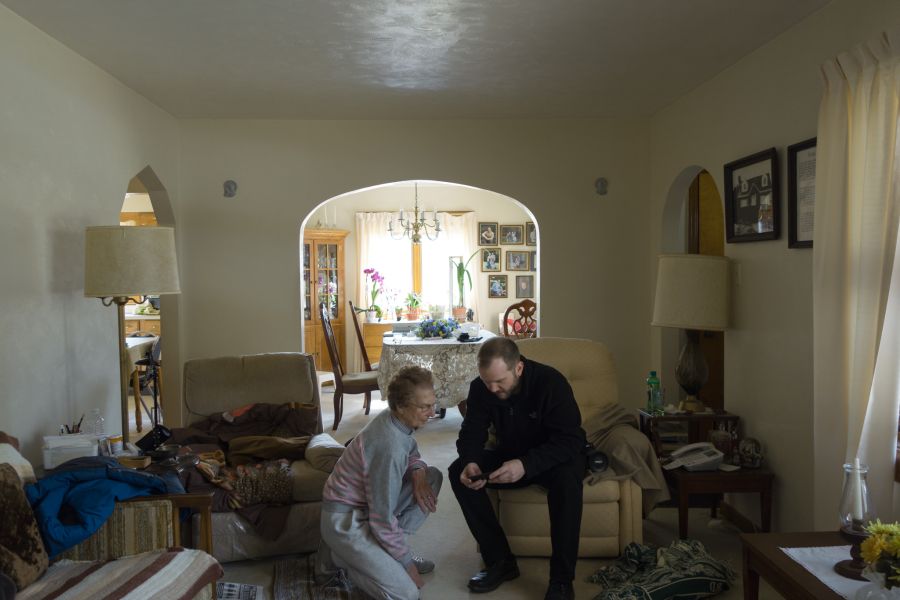 Grandma and I, view from the mantle