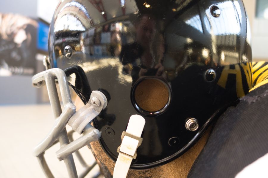 steeler statue helmet airport