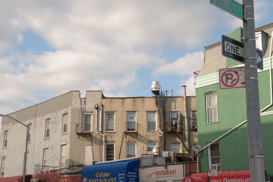 rocking horse in window bed stuy