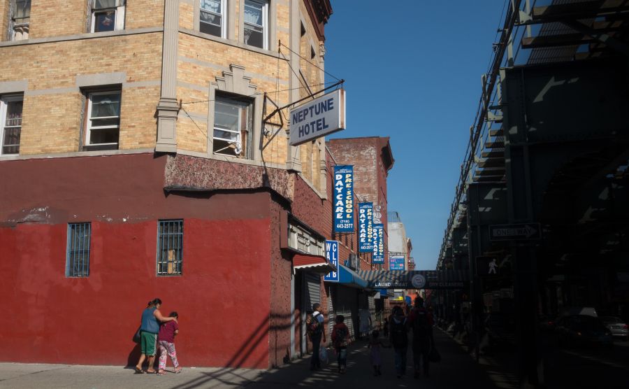 bushwick streetscape neptune hotel