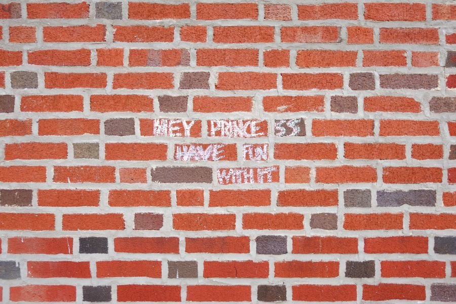 princess Grafitti on a brick wall
